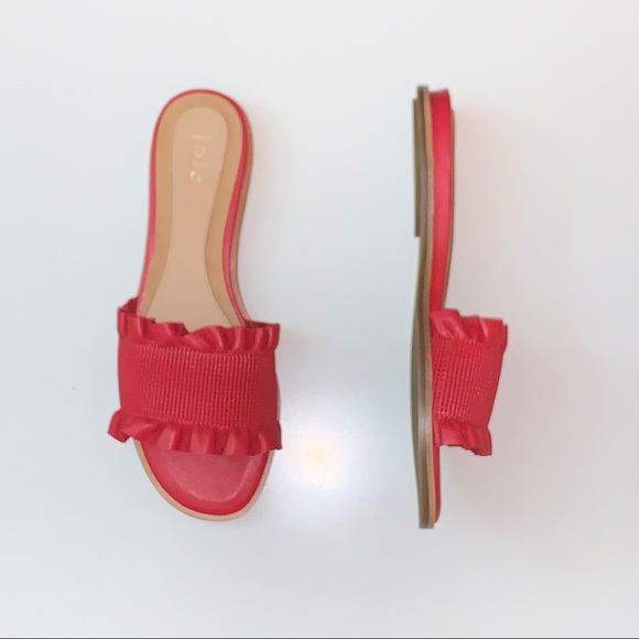 Joie PLEATED RUFFLE SLIDES - Picture 2 of 4